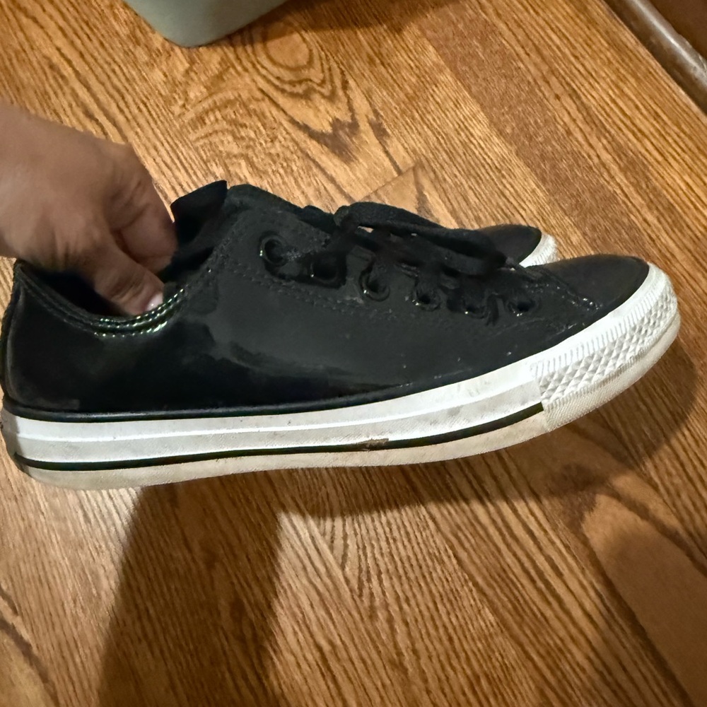 Classic Black Patent Leather Converse Chuck Taylor Sneakers